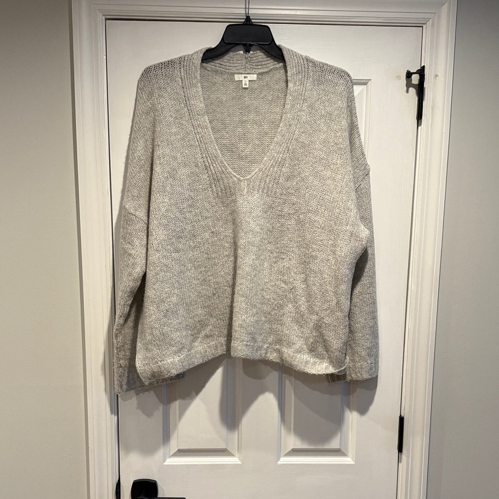 BP Gray V-Neck Women's Sweater